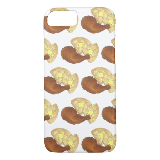 Classic Soul Food Fried Chicken and Waffles Diner Case-Mate iPhone Case (Achterkant)