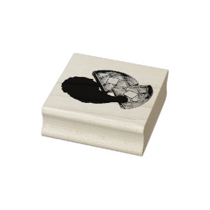 Classic Soul Food Fried Chicken and Waffles Diner Rubberstempel