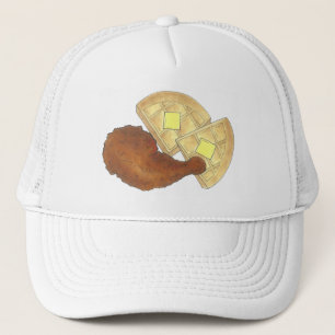 Classic Soul Food Fried Chicken and Waffles Diner Trucker Pet
