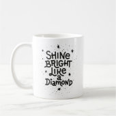 Classic Sparkle Bold Playful Star Monochrome  Koffiemok (Links)