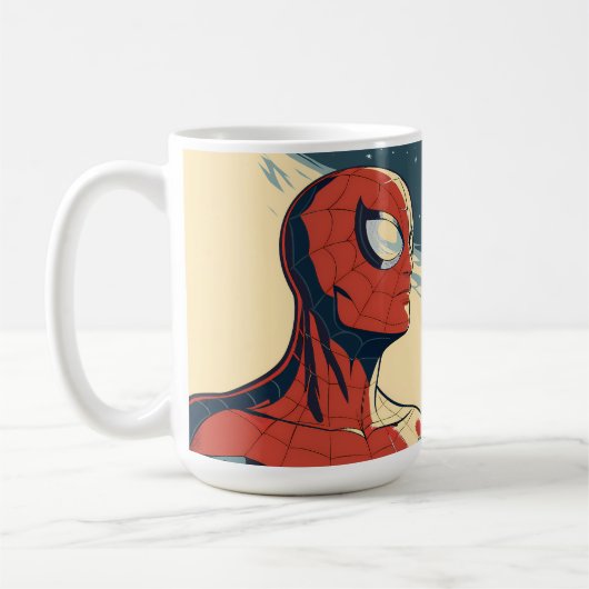 Classic Spider-Man with Dynamic Cosmic Background Koffiemok (Links)