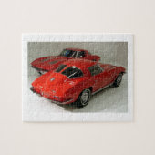 Classic Split Window Red Corvette Legpuzzel (Horizontaal)
