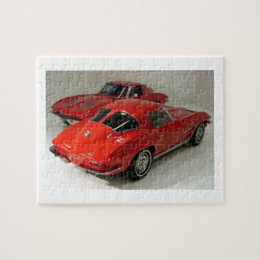 Classic Split Window Red Corvette Legpuzzel (Horizontaal)