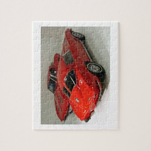 Classic Split Window Red Corvette Legpuzzel (Verticaal)