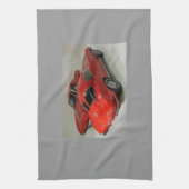 Classic Split Window Red Corvette Theedoek (Verticaal)