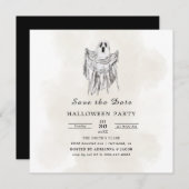 Classic Spooky Woods Sheet Ghost Halloween Save The Date (Voorkant / Achterkant)
