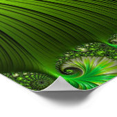 Classic Spring Green Spiral Fractal Abstract Poster (Hoek)