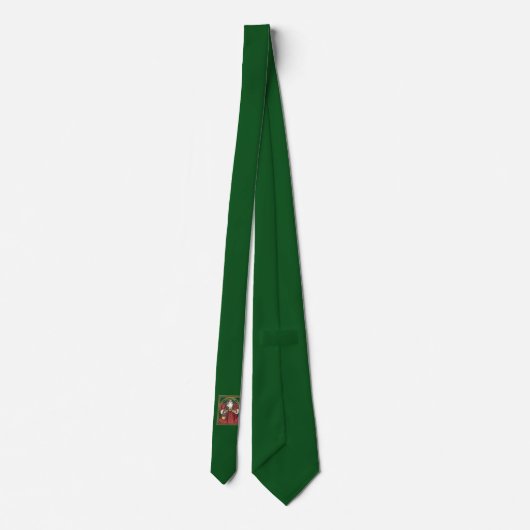 Classic St. Nicholas Green Stropdas (Achterkant)