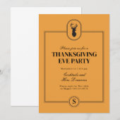 Classic Stag Thanksgiving Eve Party Invitation (Devant / Derrière)