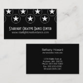 Classic Stars Carte de visite, noir et blanc (Devant / Derrière)