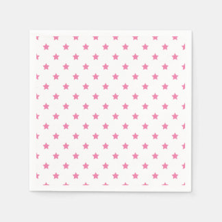 Classic Stars Fuchsia Pink - White Servet