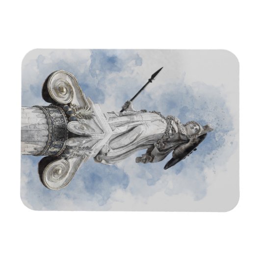 Classic Statue of Athena – Mythology-Inspired  Magneet (Horizontaal)