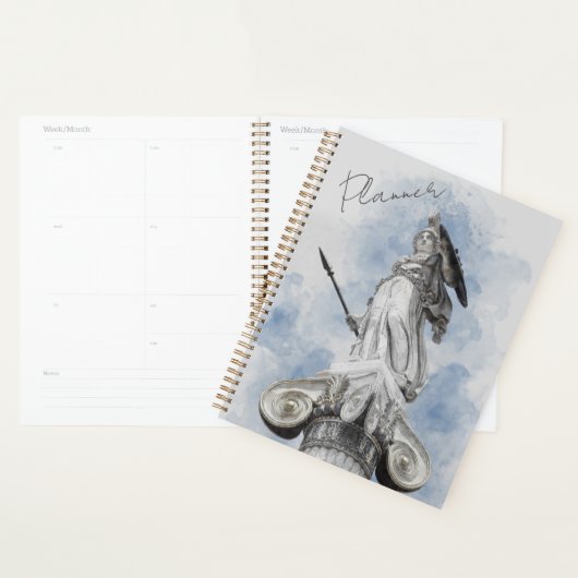 Classic Statue of Athena Planner – Greek Mythology (Devant avec enveloppe)