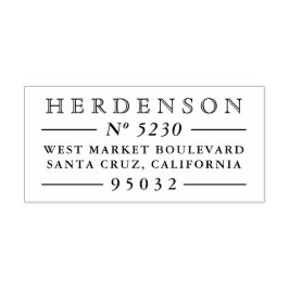 Classic  Stijl Typografie Retouradres Rubberstempel