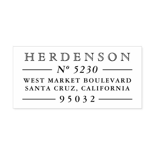 Classic  Stijl Typografie Retouradres Rubberstempel (Afrduk)