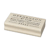 Classic  Stijl Typografie Retouradres Rubberstempel (Stempel)