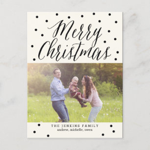 Classic Stippen Kerstkaart Briefkaart