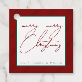 Classic Stripe Holiday Gift Labels - Jewel/Deep To