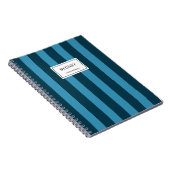 Classic Striped Notebook Custom Name Journal (Côté Droit)