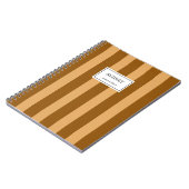 Classic Striped Notebook Custom Name Journal (Côté gauche)