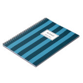 Classic Striped Notebook Custom Name Journal Notitieboek (Linkerzijde)