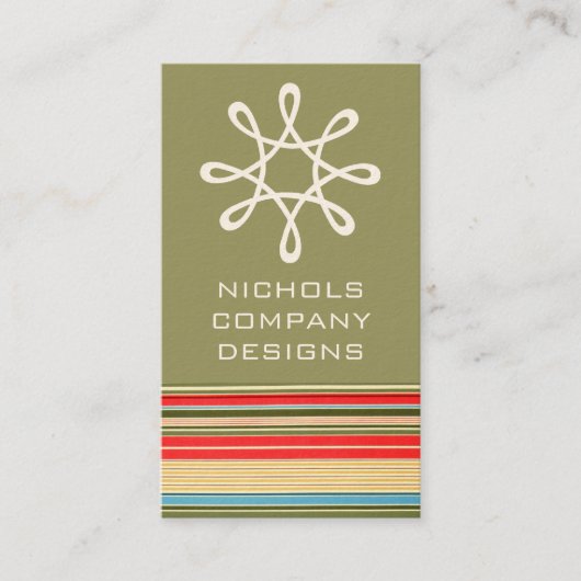 Classic Stripes Visitekaartjes (Voorkant)