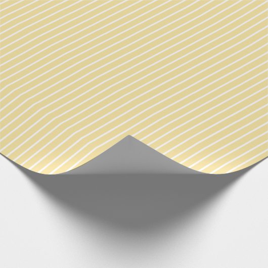 Classic Stripes White - Canary Yellow Cadeaupapier (Hoek)
