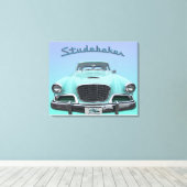 Classic Studebaker Silver Hawk 1959 Auto Canvas Afdruk (Insitu (Houten vloer))