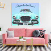 Classic Studebaker Silver Hawk 1959 Auto Canvas Afdruk (Insitu (Woonkamer))