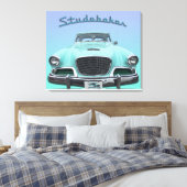 Classic Studebaker Silver Hawk 1959 Auto Canvas Afdruk (Insitu (Slaapkamer))