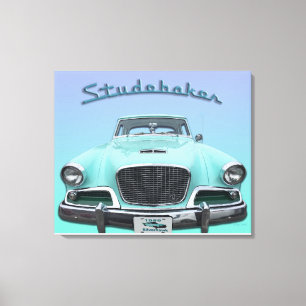 Classic Studebaker Silver Hawk 1959 Auto Canvas Afdruk