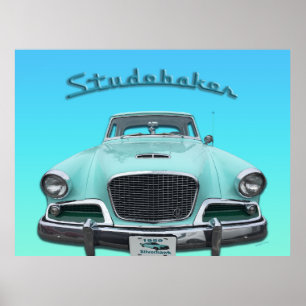 Classic  Studebaker Silver Hawk 1959 Auto Poster