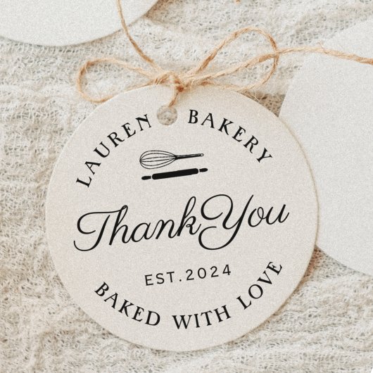 Classic Style Home Bakery Logo Hartelijk dank Zelfinktende Stempel