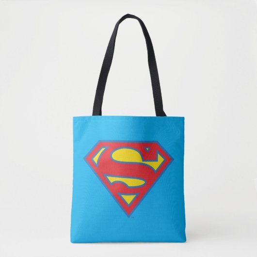 Classic Supergirl Logo met blauwe omtrek Draagtas (Voorkant)