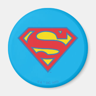 Classic Supergirl Logo met blauwe omtrek Magneet
