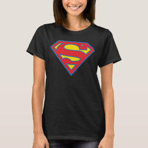 Classic Supergirl Logo met blauwe omtrek T-shirt