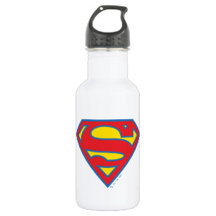 Classic Supergirl Logo met blauwe omtrek Waterfles