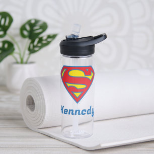 Classic Supergirl Logo met blauwe omtrek Waterfles