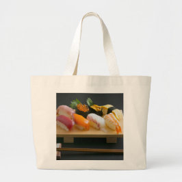 Classic Sushi Platter on Wooden Board Tote