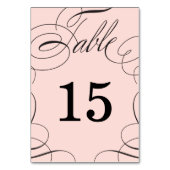 Classic Swash Wedding Table Number Kaart (Achterkant)