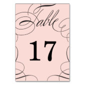 Classic Swash Wedding Table Number Kaart (Voorkant)