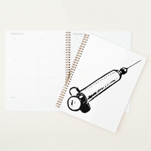 Classic Syringe Sketch Medical Equipment (Devant avec enveloppe)