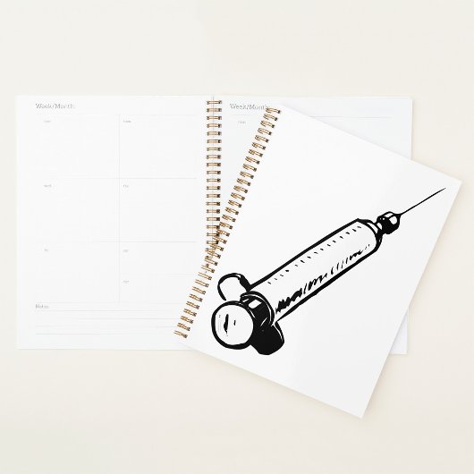 Classic Syringe Sketch Medical Equipment