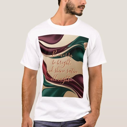 Classic t-shirt in stylish abstract graphic (Voorkant)