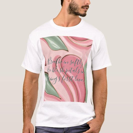 Classic t-shirt in stylish abstract graphic (Voorkant)