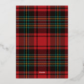 Classic Tartan JOY Vacances Carte photo FOIL (Verso)