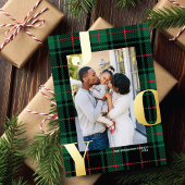 Classic Tartan JOY Vacances Carte photo FOIL