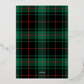 Classic Tartan JOY Vacances Carte photo FOIL (Verso)