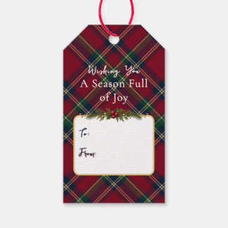 Classic Tartan Plaid Christmas Gift Tags Cadeaulabel