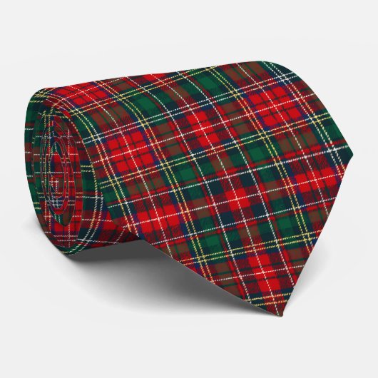 Classic Tartan Plaid Christmas Stropdas (Opgerold)